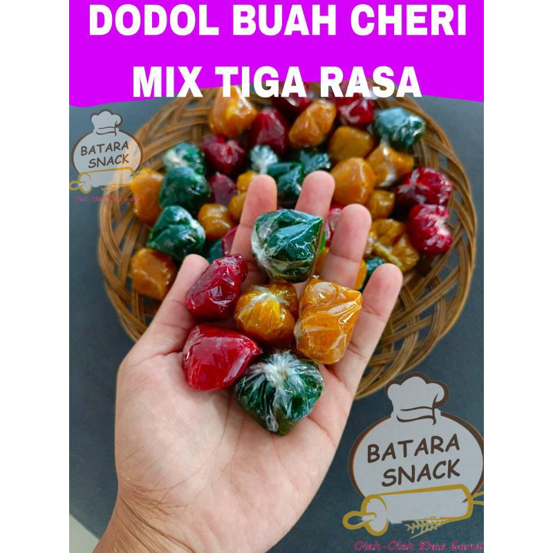 

Dodol Buah Jelly Mix 3rasa Oleh Oleh Khas Garut Cemilan Jadul Takjil Manis asem cuwwi