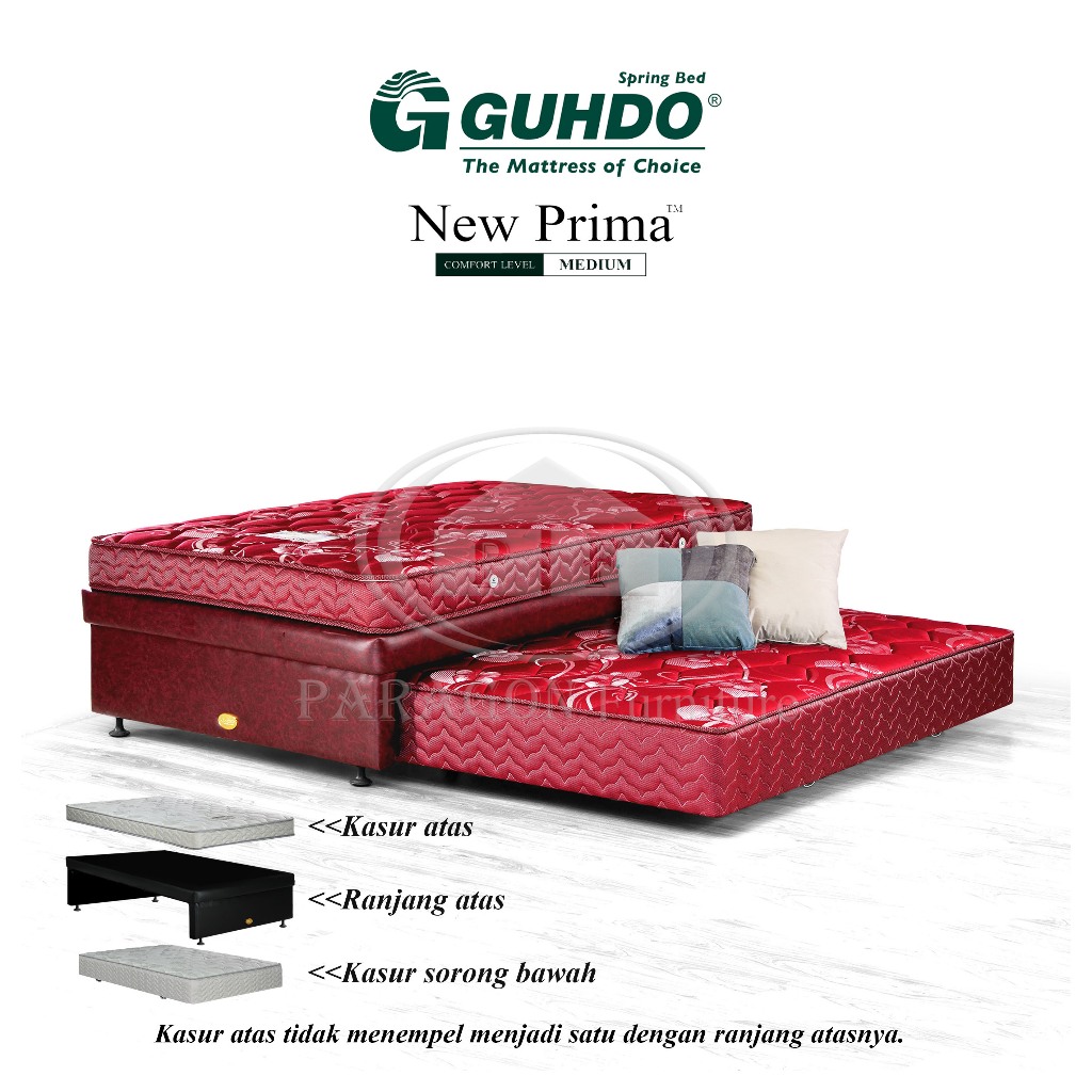 3in1 New Prima 140, 160, 180x200 TANPA SANDARAN - Spring bed Guhdo