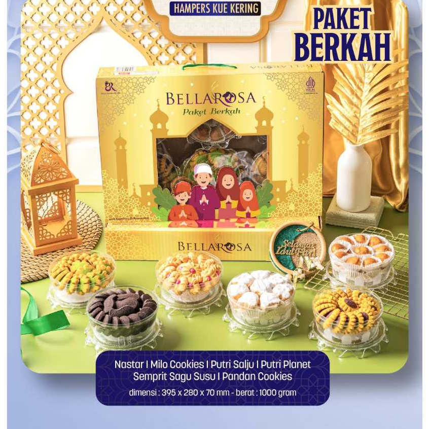 

KBU BELLAROSA PAKET BERKAH / BELLA ROSA HAMPERS LEBARAN / PAKET BERKAH KUE KERING FREE BUBBLE WRAP