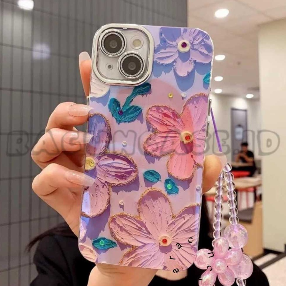 SON CASE FLORAL 3D GLITTER SHOCKPROOF FOR IPHONE 15 14  PLUS 13 12 MINI 11 PRO MAX  Diskon