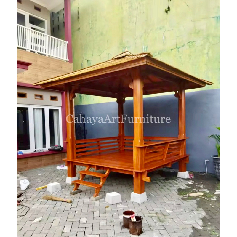 gazebo taman minimalis kayu jati , gazebo pargola taman minimalis murah , gazebo minimalis