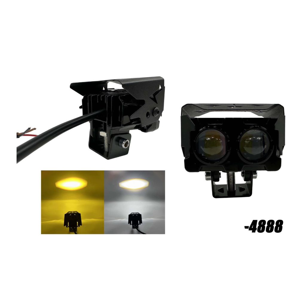 Lampu Tembak Sorot LED 2 Mata - Led 2 Mata Polos Super Terang Led Laser Universal Bebek Matic