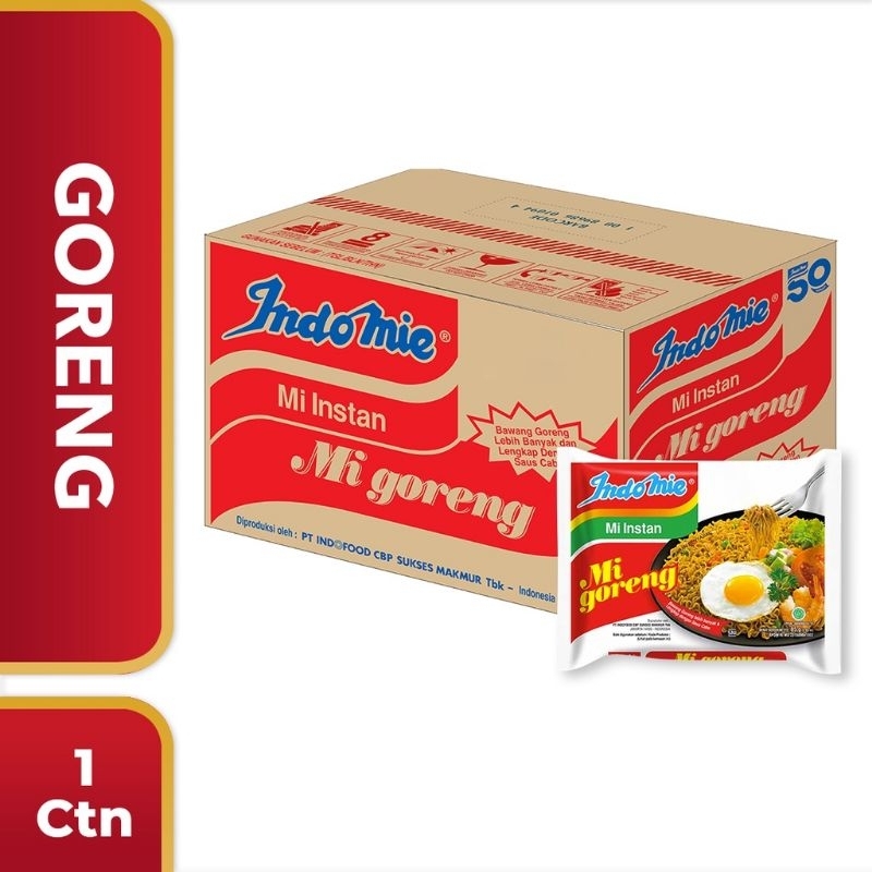 

[KHUSUS INSTAN & SAMEDAY] Indomie Goreng 1 Karton / Dus isi 40 pcs x 85gr