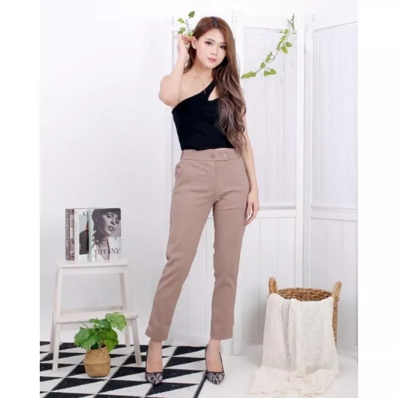 Upgrade terbaru kancing 2 - Celana upgrade bahan cotton manggo - Up grade model slim kancing 2 - cel