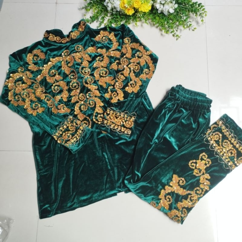 Stelan baju pengantin cewek aceh payet