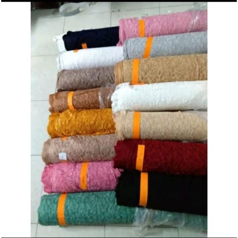 KAIN BRUKLAT MOTIF BUNGA TIMBUL/COD