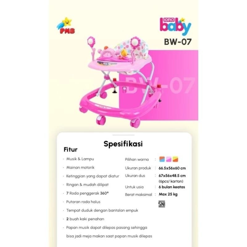 BABY WALKER BW07/BW05/BW03 IORA PMBTOYS