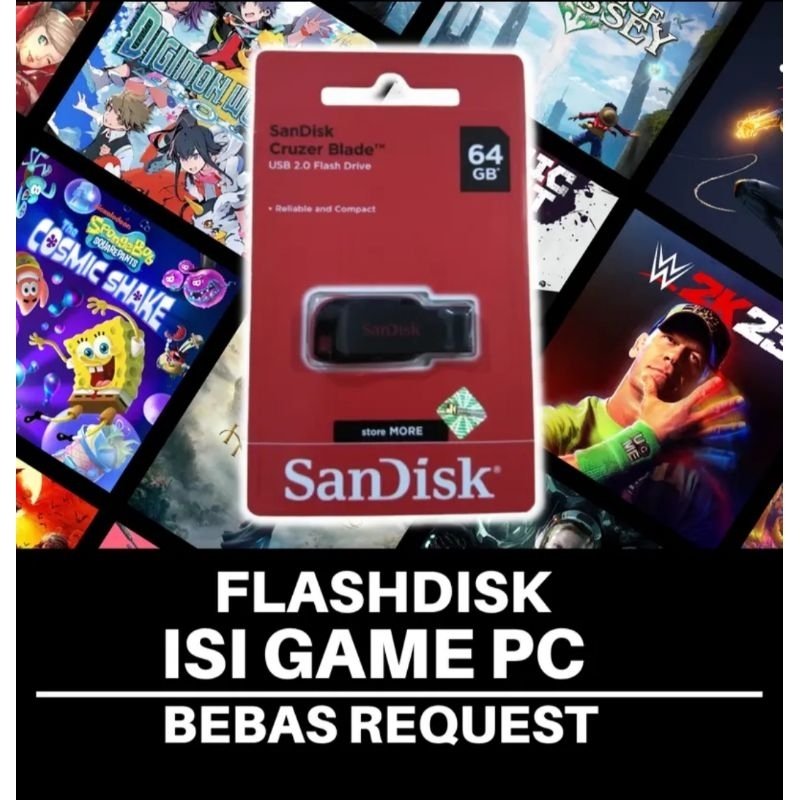 Flashdisk isi game PC 32GB 64GB bebas request