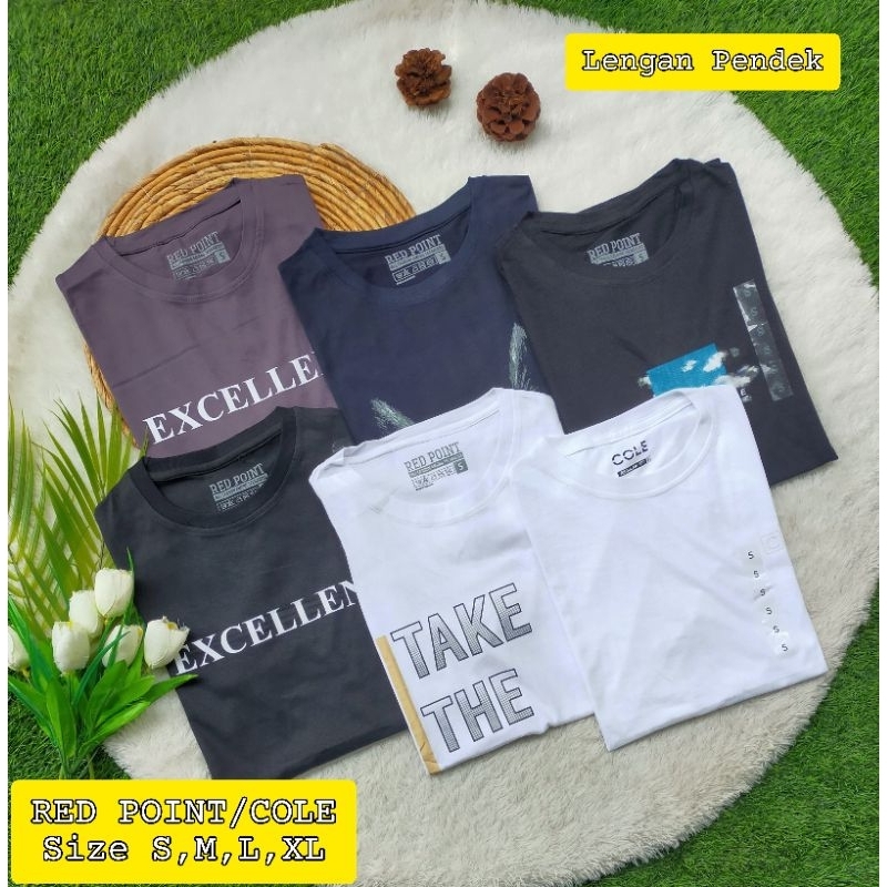 T-SHIRT RED POINT DEWASA