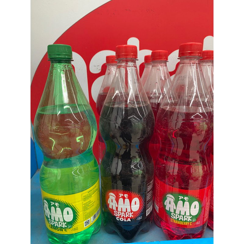 amo spark soft drink cola/amo spark lemon/amo spark strawberry isi 12 botol