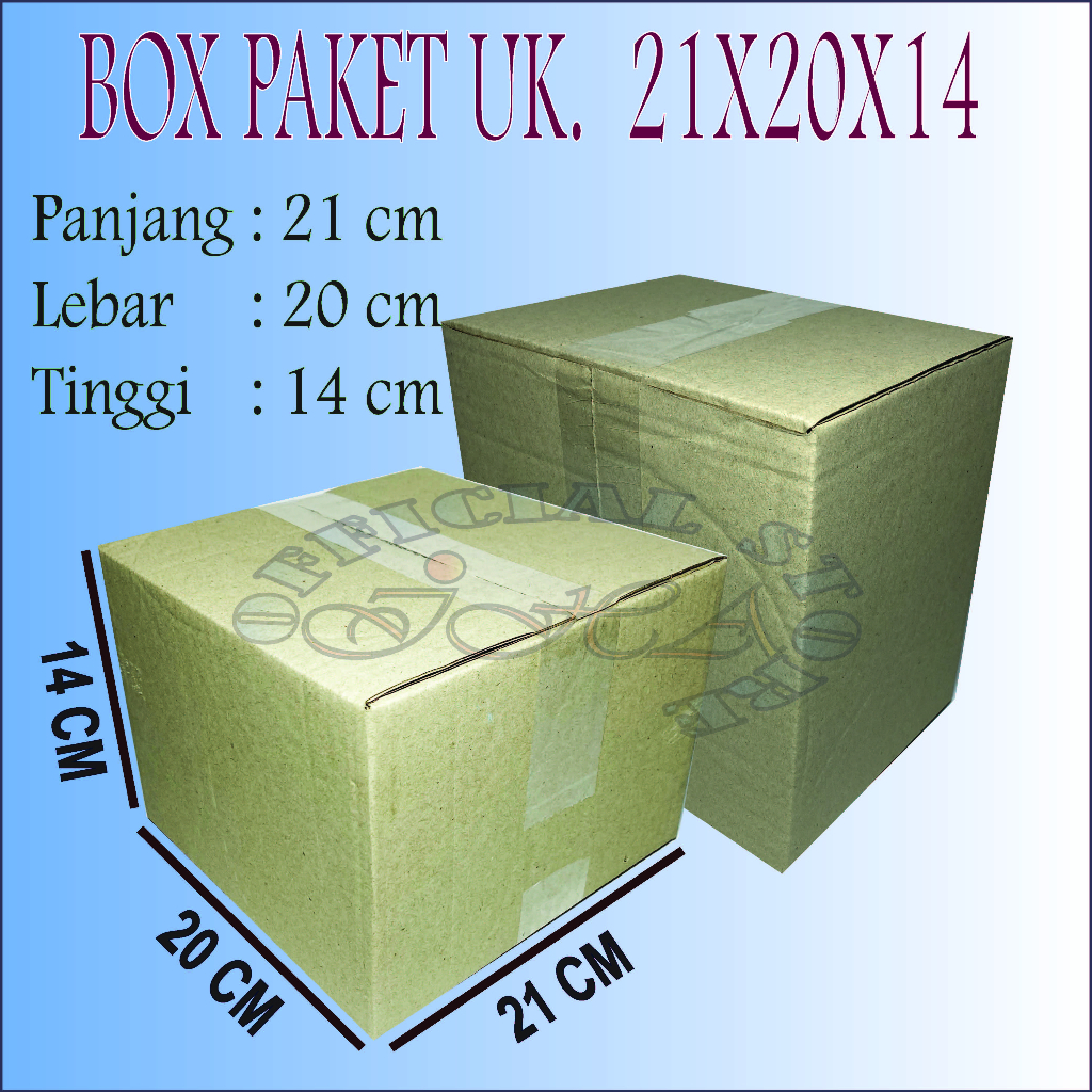 

Kardus packing uk. 21x20x14 Box paket murah packaging karton