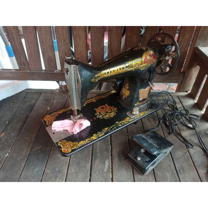 Kepala Mesin Jahit Butterfly + Dinamo Clasic Tradisional Original Second