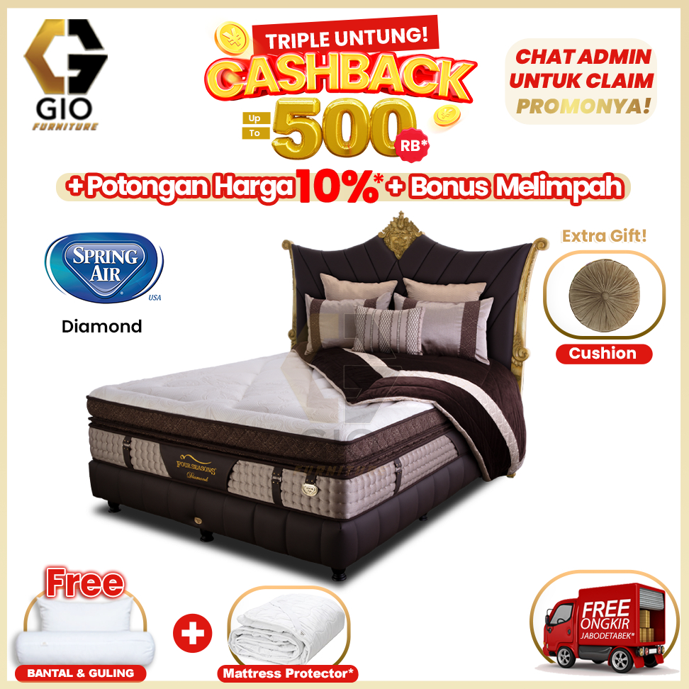 Kasur Spring Air Diamond / Spring Air Springbed Diamond (Full Set Mattress + Divan + Headboard + Bon