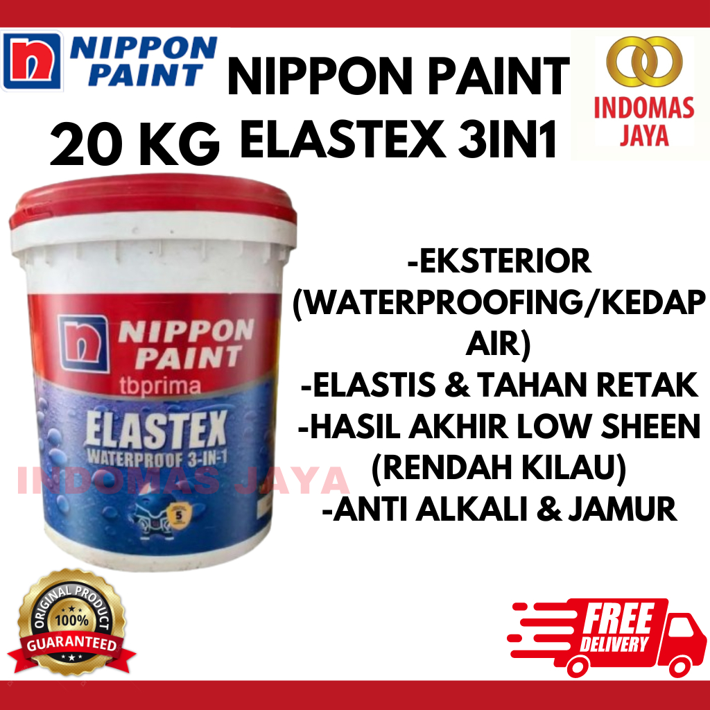 CAT TEMBOK ANTI BOCOR/WATERPROOFING NIPPON PAINT ELASTEX(20 KG)