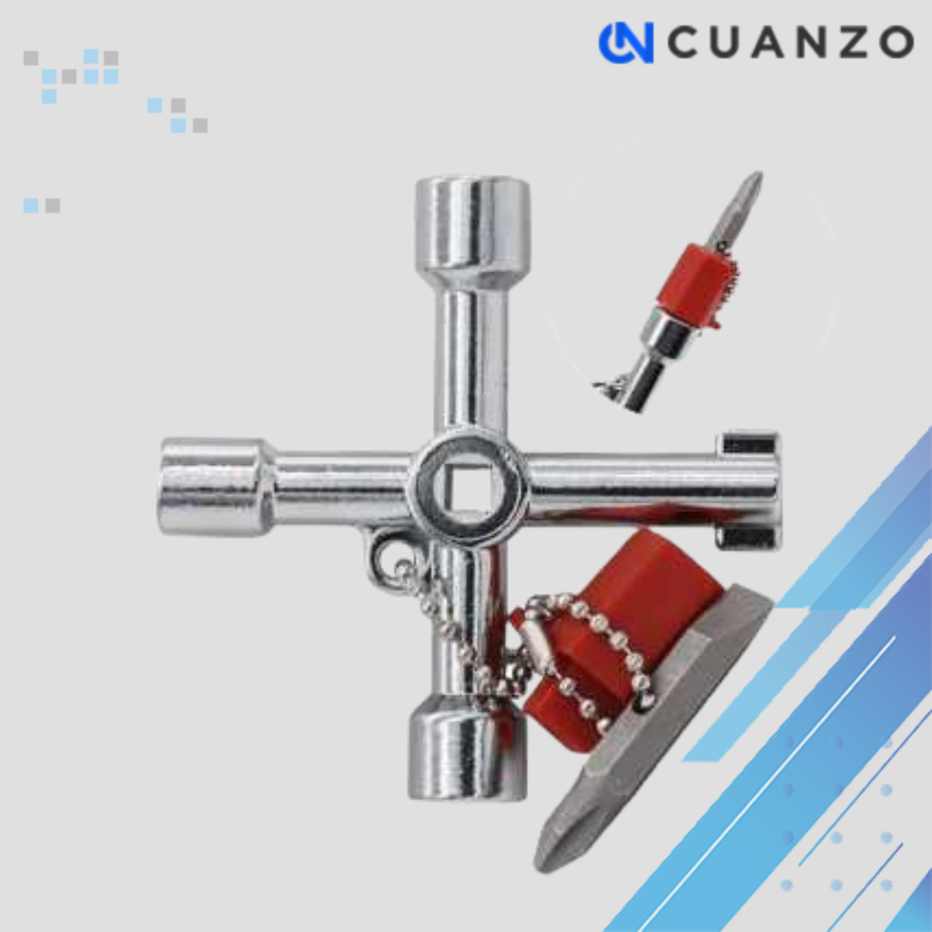 Kunci Pas Multifungsi 5 in 1 dengan Obeng Plus Minus / Kunci Pas Ring 1 Set Terkiro Multifungsi Serb