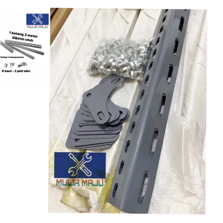 Untung maksimal SIKU LUBANG BESI Besi siku lubang besi siku rakHARGA PABRIK 11MM PANJANG 3meter perb