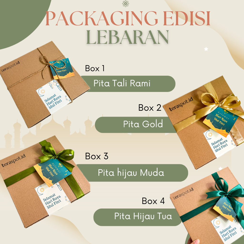 

EXTRA TAMBAHAN Box Edisi Idul Fitri untuk Packing Hampers Planting Kit