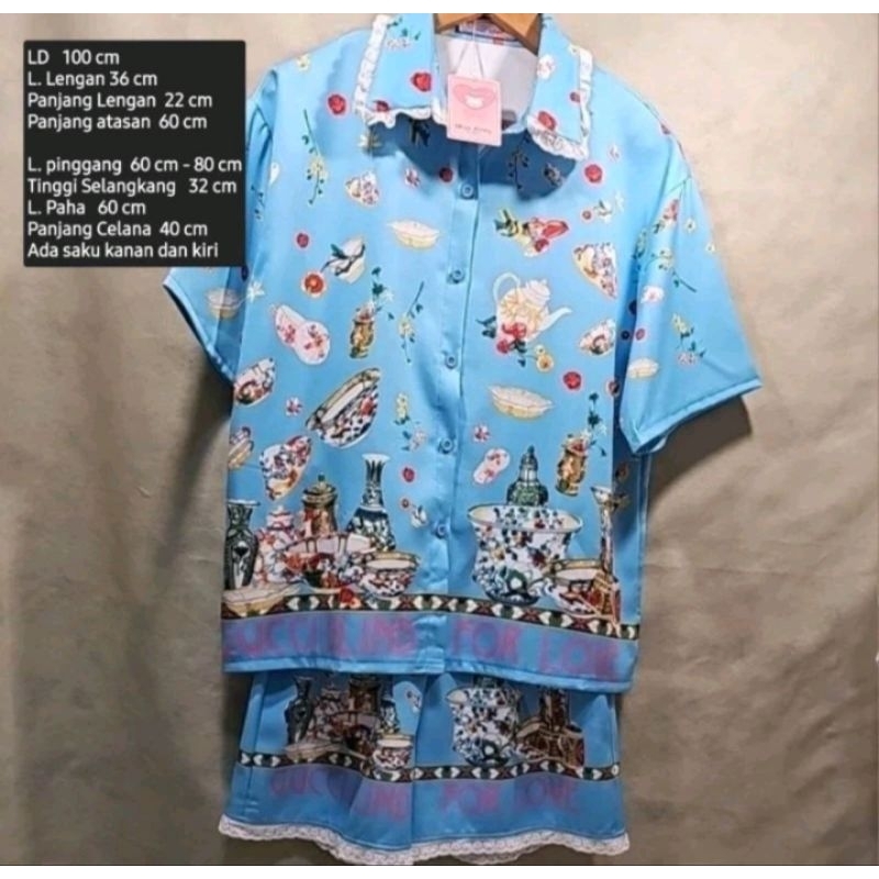 Miss Alley Setelan Celana Pendek Import Bangkok