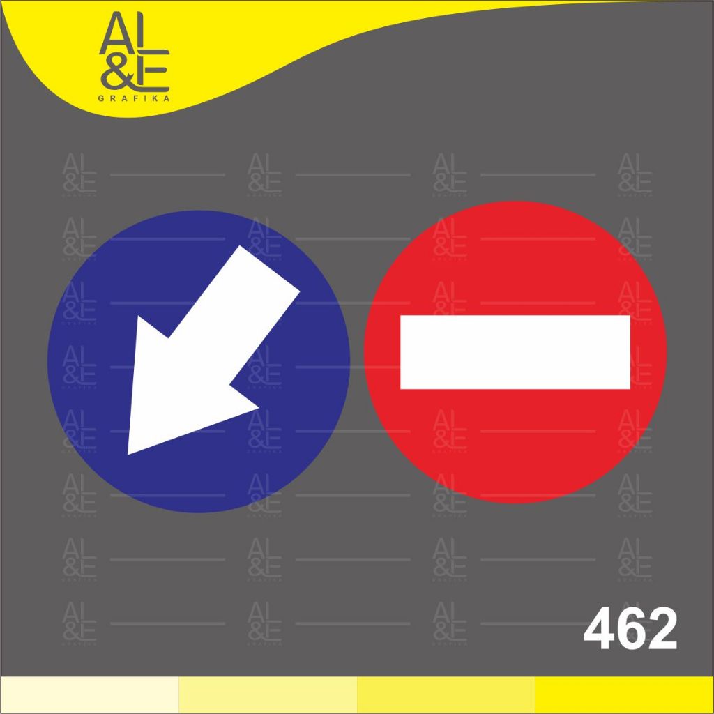 

462 - Stiker Tanda Panah dan Rambu Perboden (Dilarang Masuk), Sticker Vinyl, Ritrama, Cetak Premium Indoor, Tahan Air