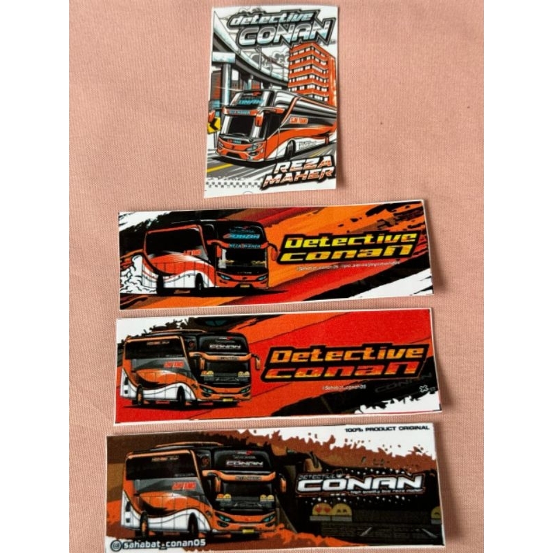 

Stiker paket Detektive Conan isi 4 pcs bahan vinil anti air