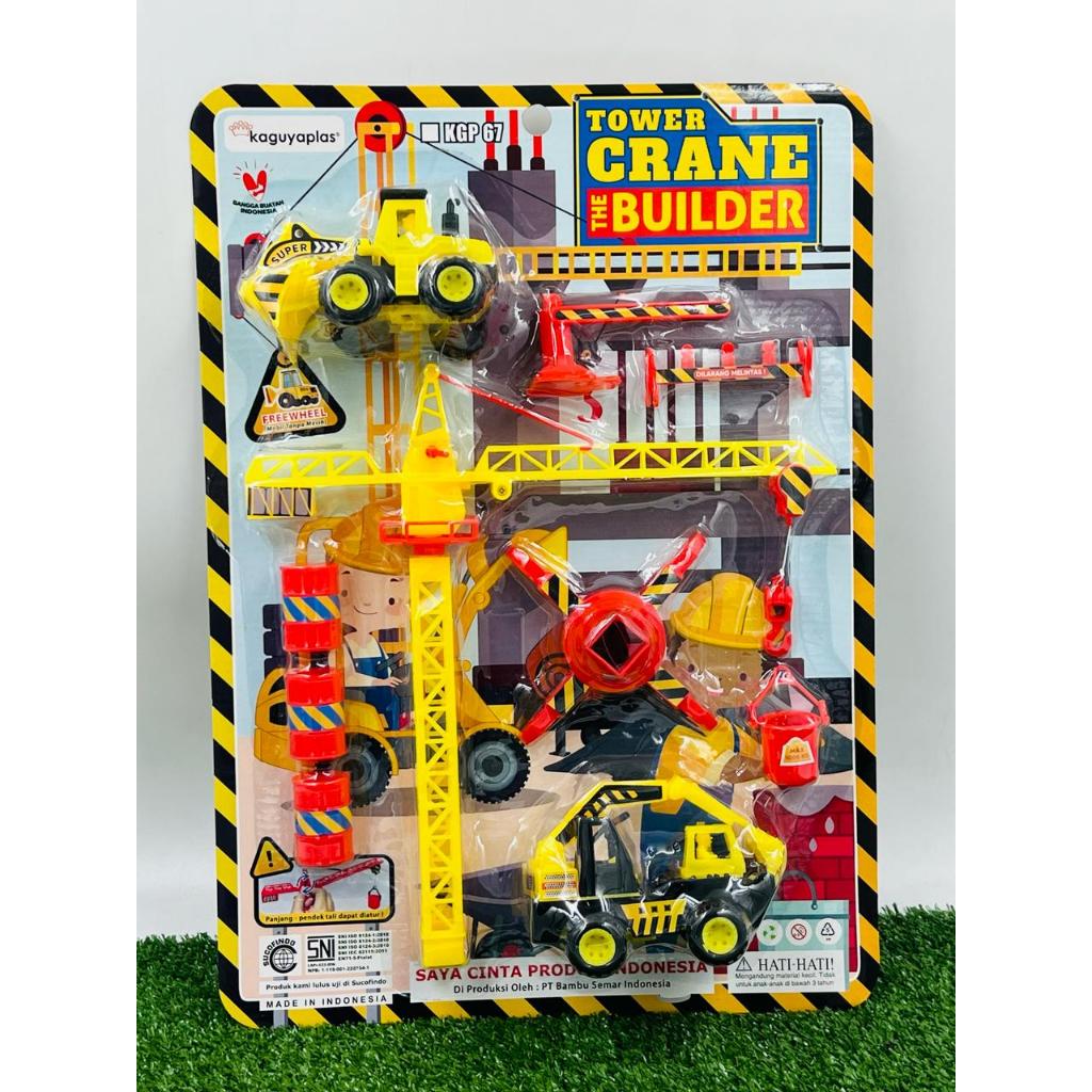 MAINAN MOBIL TOWER CRANE BUILDER SET / MAINAN MOBIL CRANE TERMURAH NEW