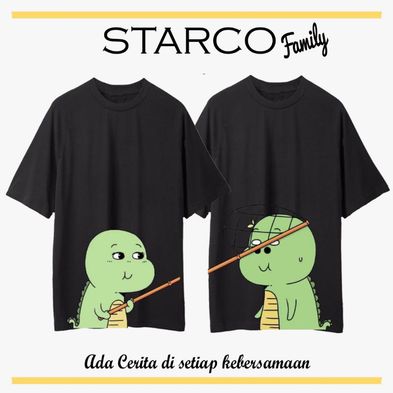 KAOS PASANGAN DINO LUCU/KAOS COUPLE LUCU