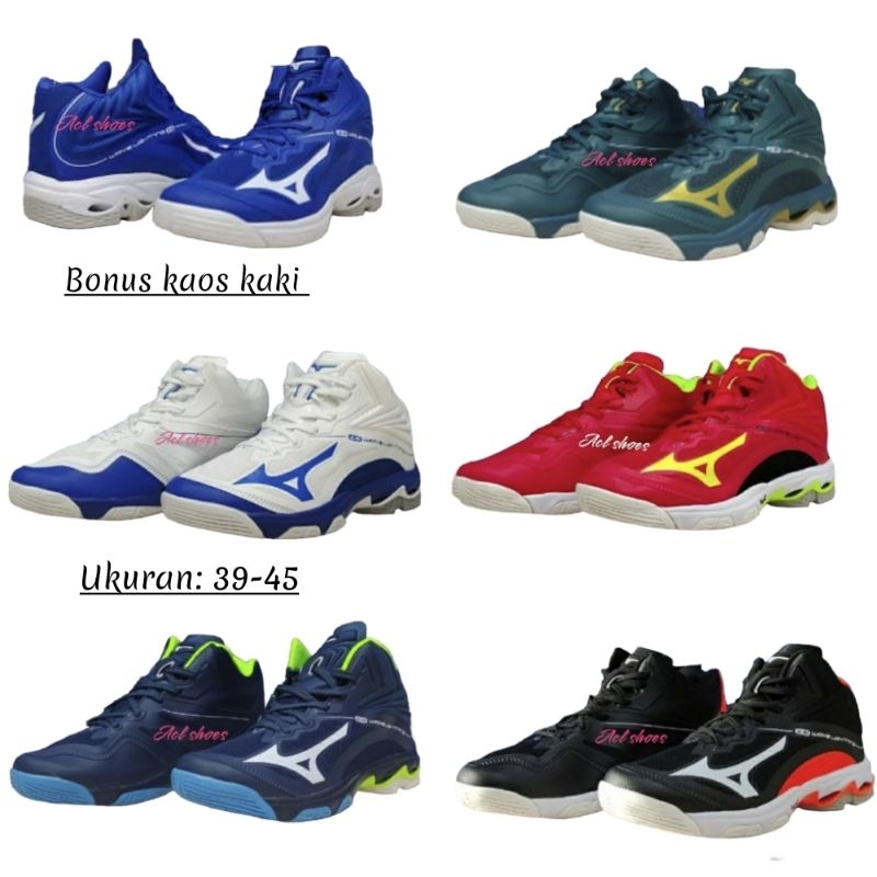 Mizuno Wlz 6 Volly Ball Size 40 45 Sepatu Voli Mizuno Wave Lightning Z6 Super Premium Olahraga Voly 