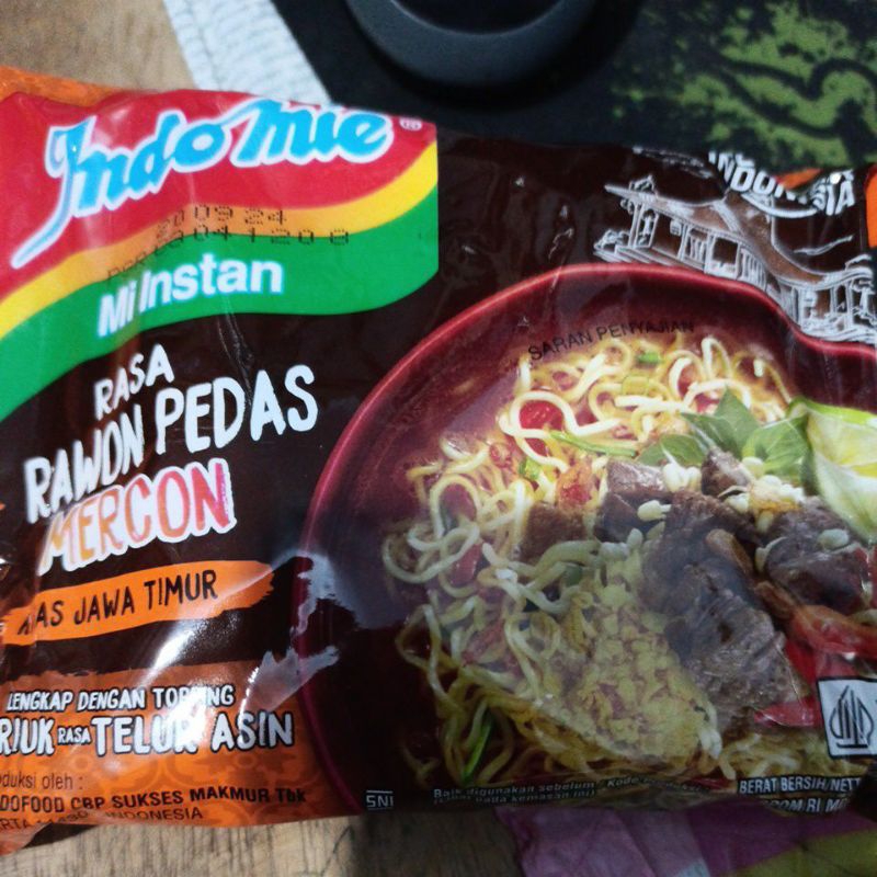 

indomie rasa RAWON PEDAS MERCON 75g (exp 20/02/25)
