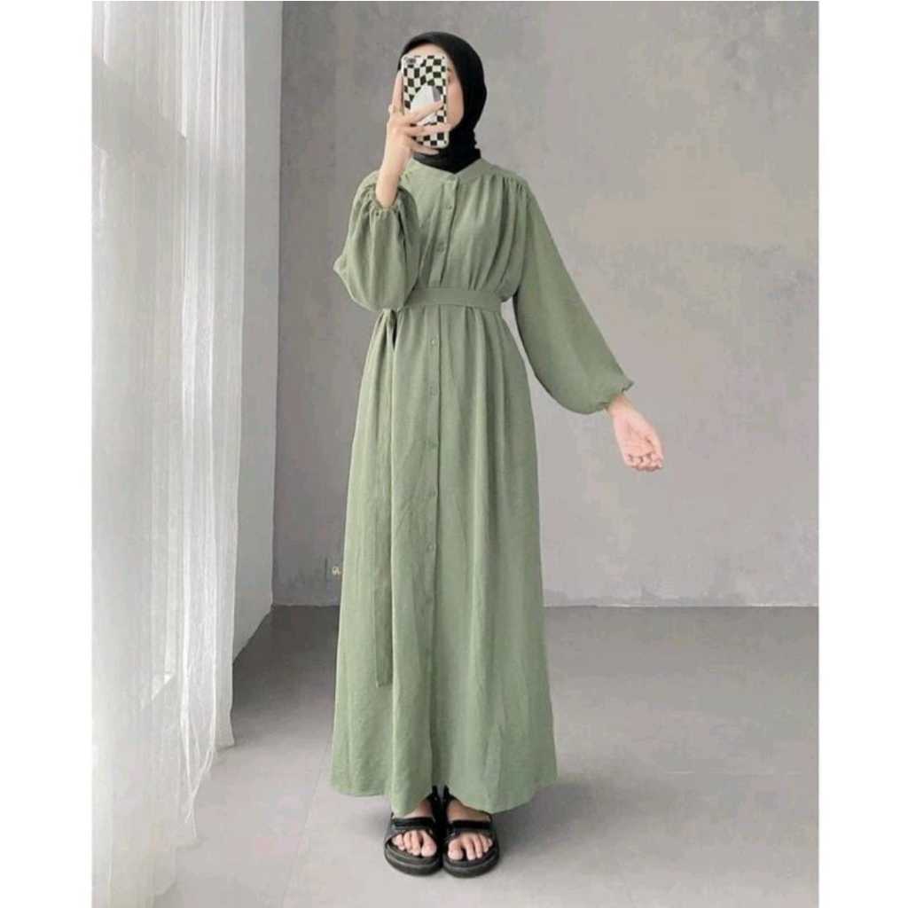 NEW GAMIS SYIFA CRINKLE AIRFLOW//GAMIS TERBARU LEBARAN 2024//BAJU GAMIS LEBARAN WANITA MODEL KEKINIA