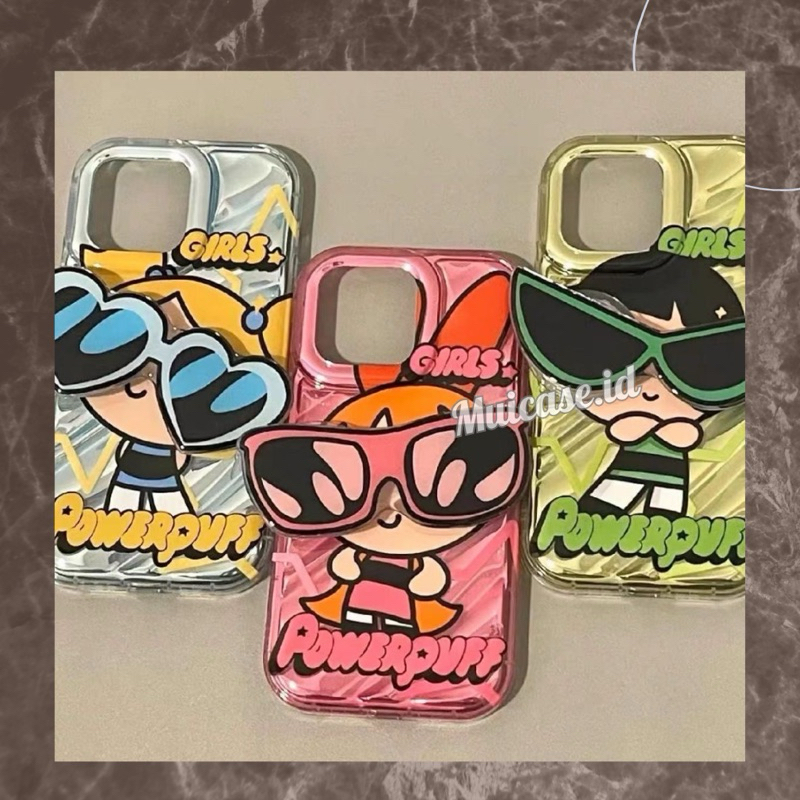 Case Powerpuff+popsocket for iphone Xr 11 13 14