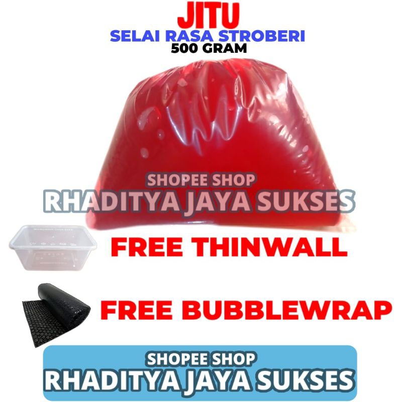 

Selai Stroberi Ekonomis Jitu 500 Gram Repacked