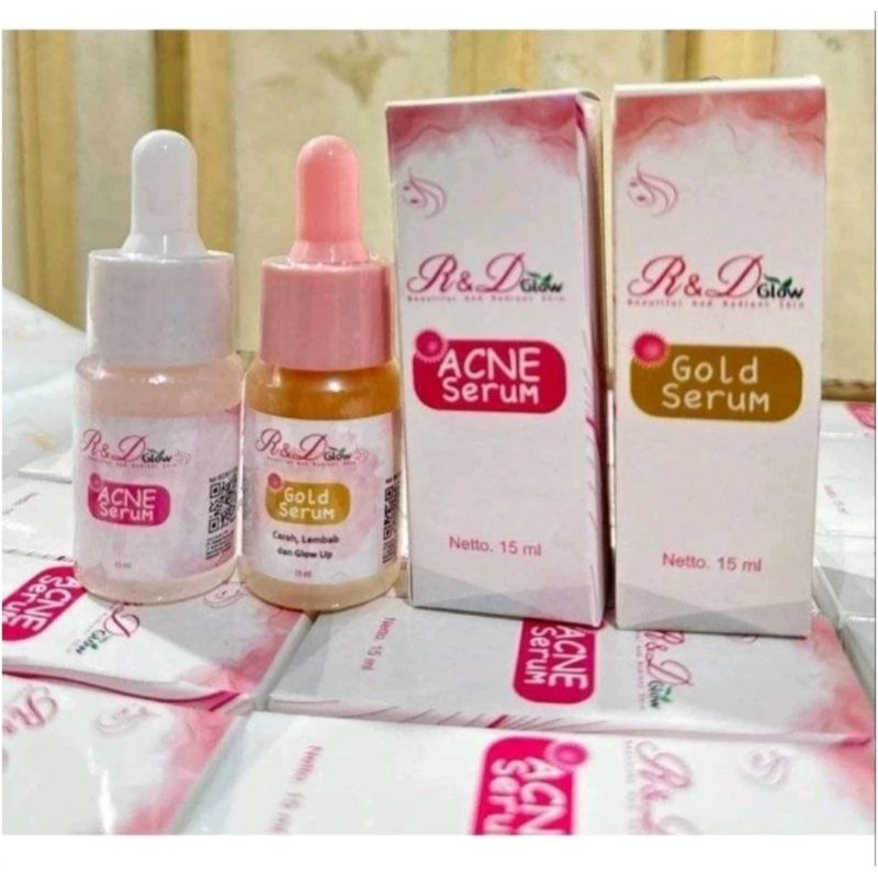 Serum R&D glow gold dan acne