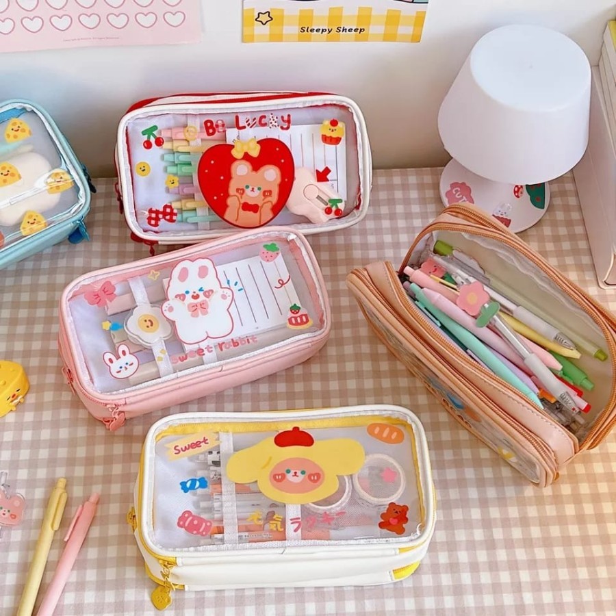 

kotak pensil anak perempuan lucu-White Rabbit B