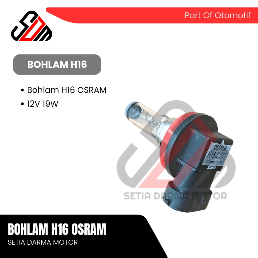 Bohlamp H16 12V 19W Osram Foglamp Lampu Kabut Bemper