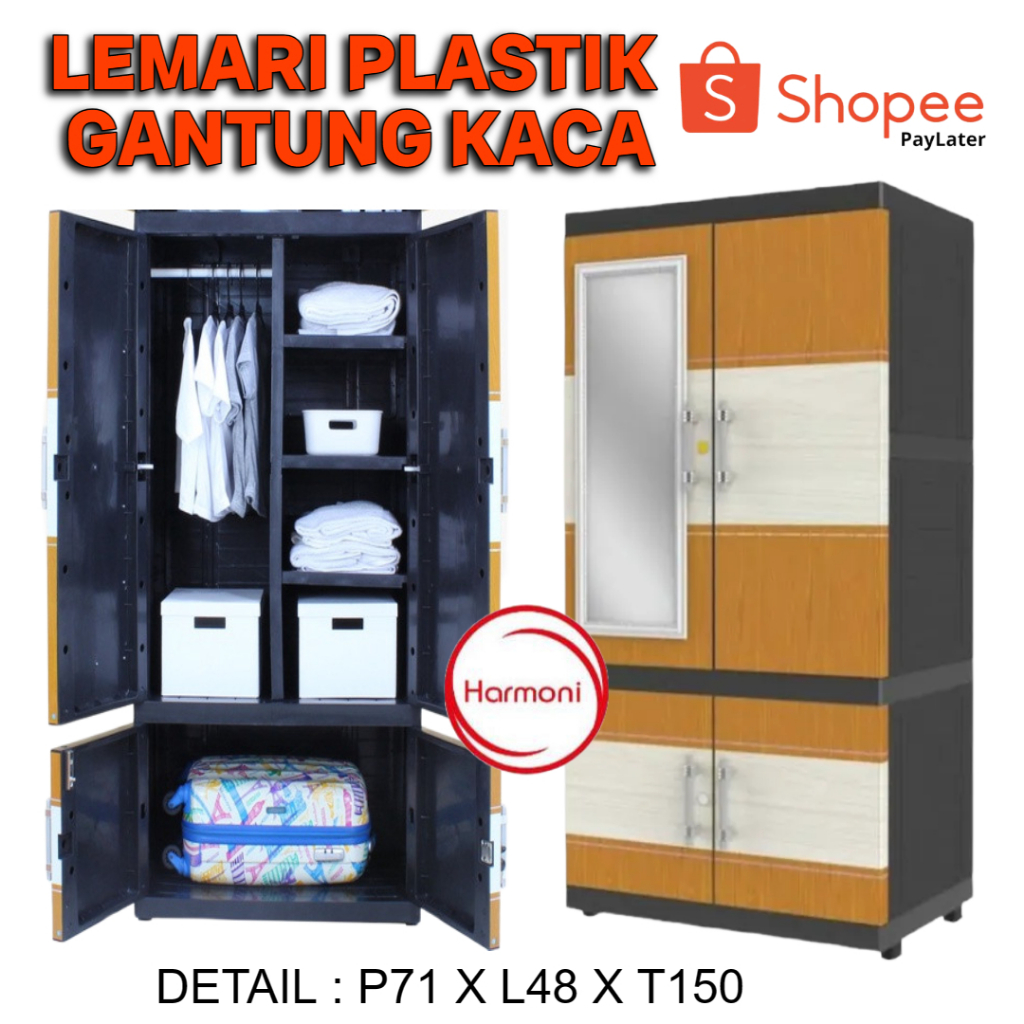 LEMARI PLASTIK GANTUNG KACA
