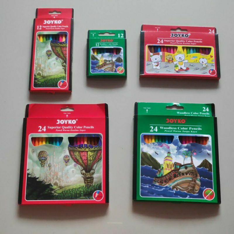 

Pensil Warna 24 Warna Panjang Pendek Joyko (isi 24 & 12 Color) ATK Alat Tulis Sekolah Mewarnai Anak