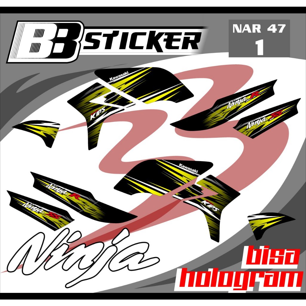 STRIPING PREMIUM Kawasaki Ninja R Ninja SS BISA HOLOGRAM List Sticker Variasi Nar 47