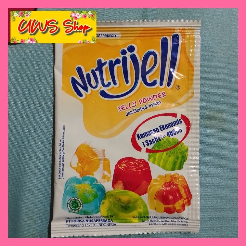 

NUTRIJELL Jelyy Powder Rasa Mangga kemasan ekonomis 1 Sachet=400ml