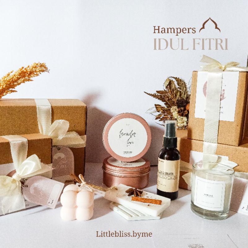 Hampers Ramadan idul Fitri hampers gift set scented candles + wax sachet linen spray