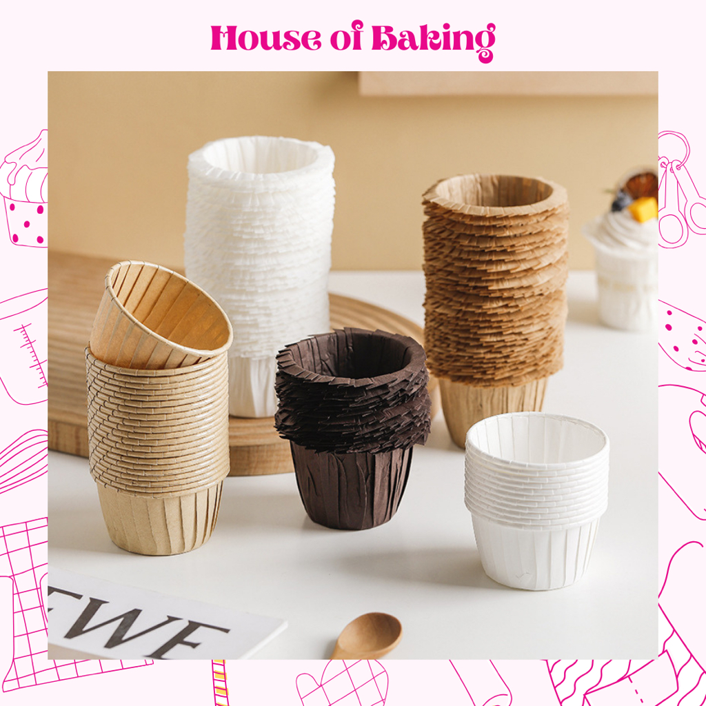 HOB_ Kertas Cup Cake Muffin Polos / Kertas Muffin Premium / Tempat Cupcake / Alas Muffin / Muffin Pa