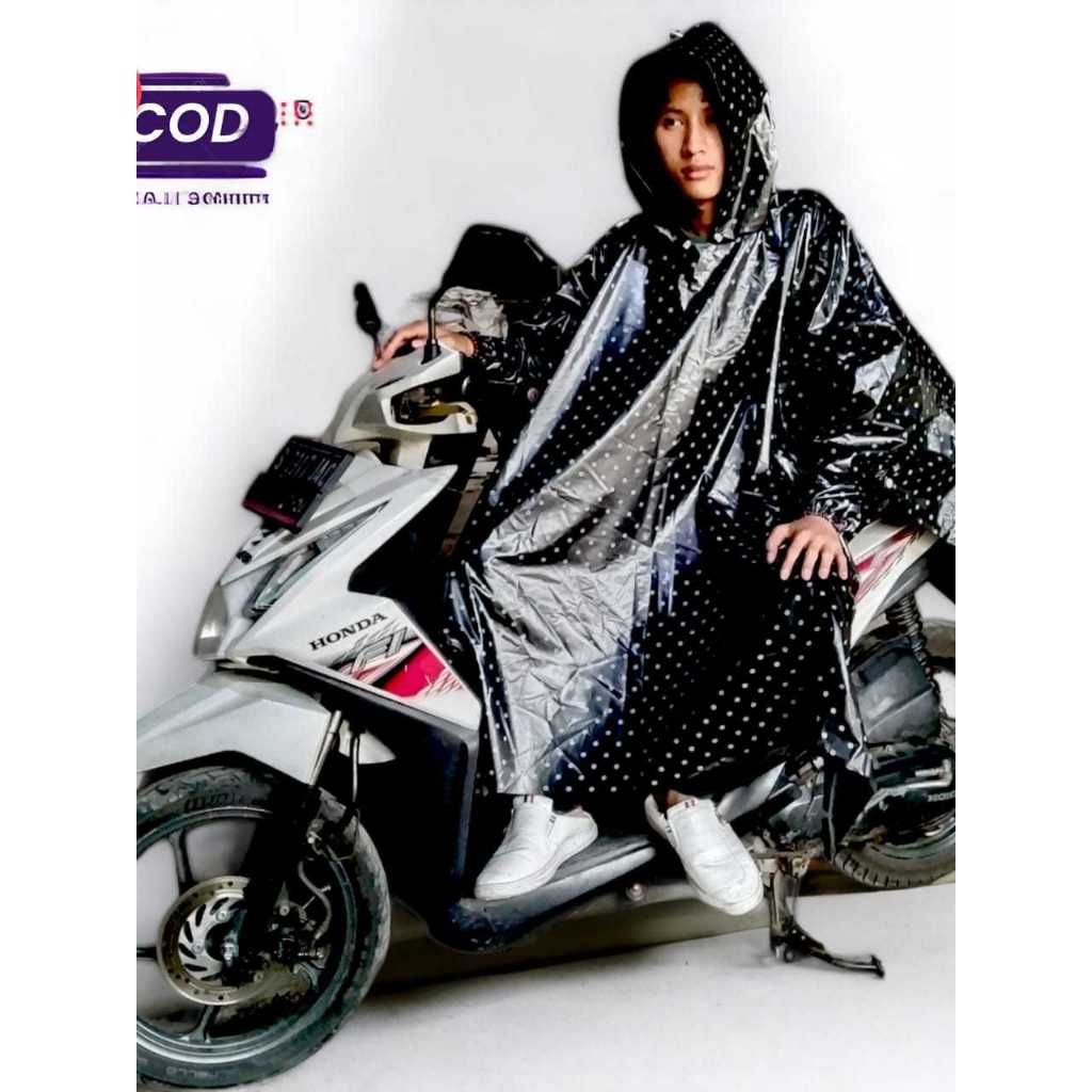 jas hujan polkadot Ponco LENGAN DAN TANPA LENGAN dewasa mantel kelelawar