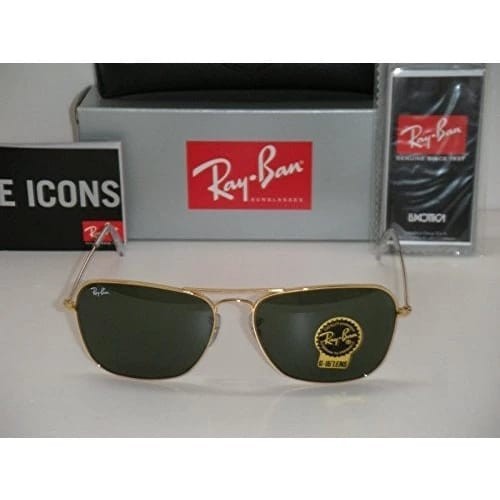 PROMO..........Kacamata Rayban Caravan Rb3136 Original Gold Green