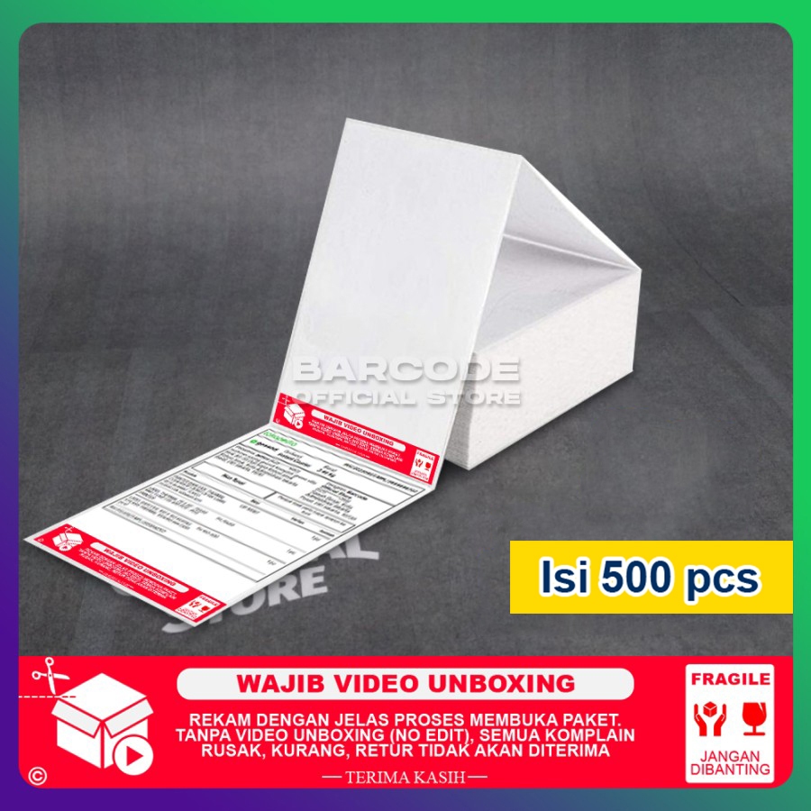 

Label Termal 100x150mm 100x150 Stiker Video Unboxing Resi 100 x 150 mm A6 3 Pcs