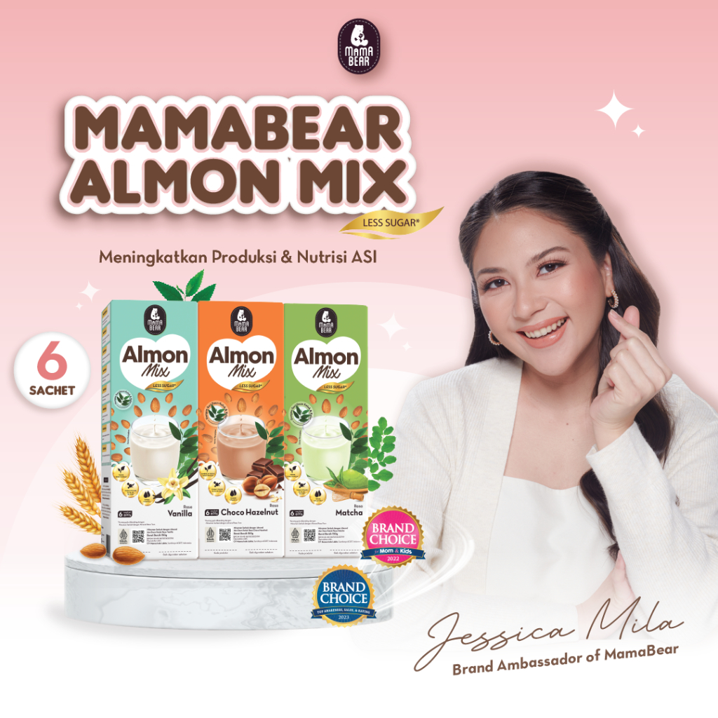 MamaBear Almon Mix Susu Almond Milk + Katuk ASI Booster mama Bear