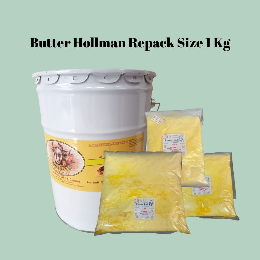 

Butter Hollman repack 1 kg, campuran mentega dan margarin harum