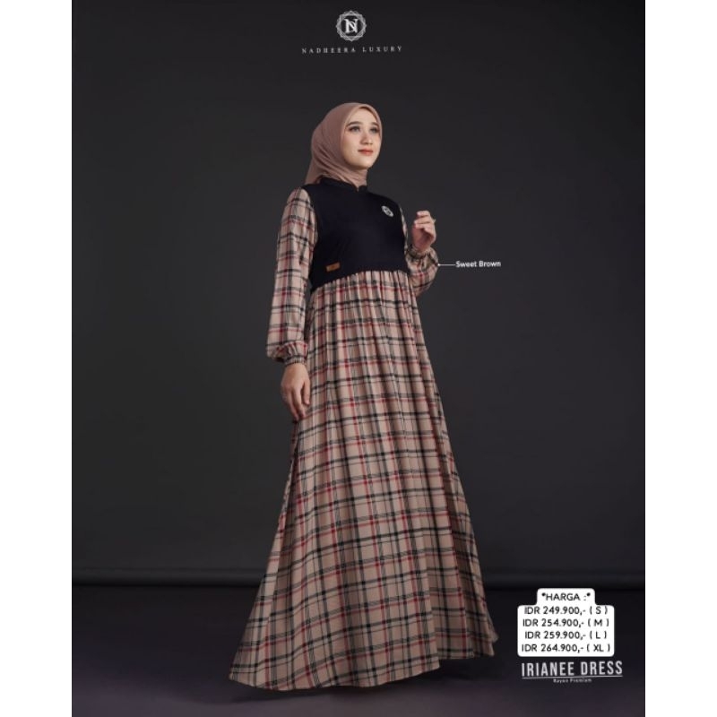 GAMIS RAYON IRIANEE DRESS NADHEERA LUXURY GAMIS NADHEERA GAMIS RAYON KOMBINASI GAMIS TERBARU LEBARAN