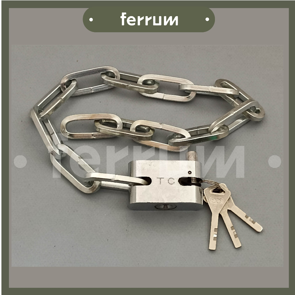 [ FERRUM ] Gembok Rantai Sepeda Motor Gembok Pagar 60cm Dan 90cm
