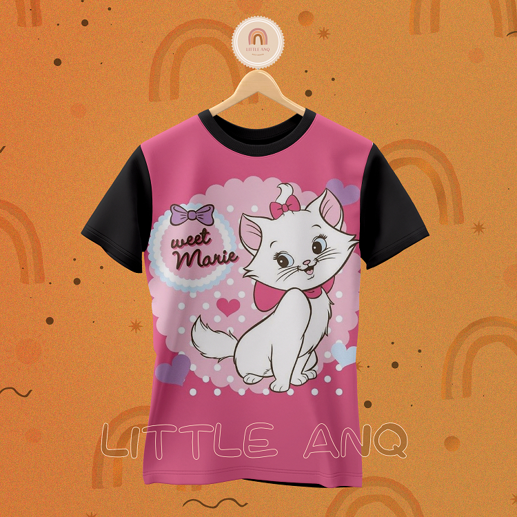 Little ANQ - Kaos anak MARIE CAT-3 baju anak MARIE CAT-3 (1-12 tahun)
