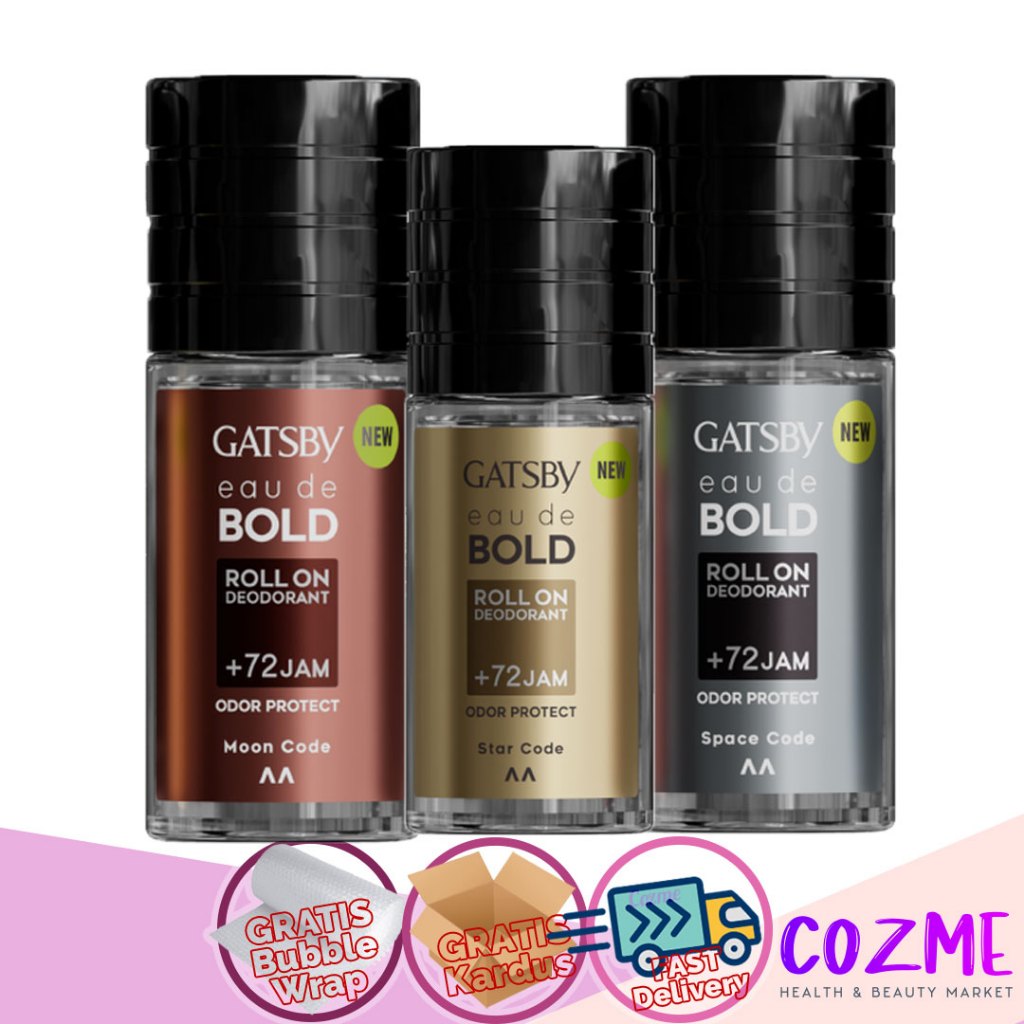 GATSBY Eau De Bold Roll On Deodorant +72 Jam Odor protect 50mL