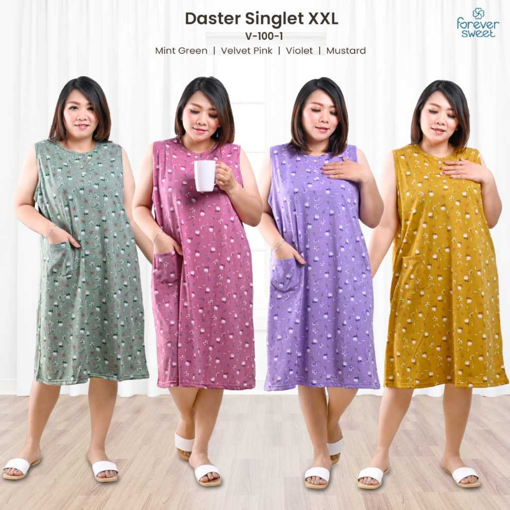 V-100-1  Daster Singlet Dewasa uk XXL FOREVER SWEET